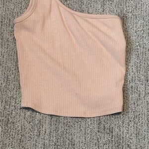 Stylish One-Shoulder Crop Top in Tan